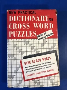 New Practical Dictionary for Cross Word Puzzles, Frank Eaton Newman, HC/DJ, 1957 - Picture 1 of 6