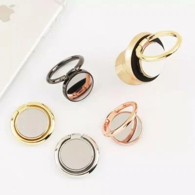 Universal 360 Rotating Finger Ring Stand Holder For Cell Phone - Magnet Mirror - Image 1 of 4