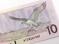 1989 Canada 10 Dollars Uncirculated Banknote ATZ Thiessen Crow R381
