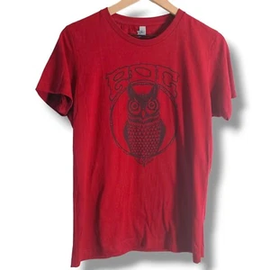 Graphic Owl Tee womens XL red Next Level Apparel fitted cotton T-shirt - Picture 1 of 5