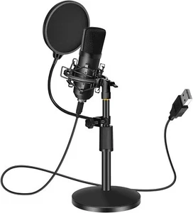 Microfono Professionale USB Studio Registrazione Treppeiede + Filtro PC CONSOLE - Bild 1 von 9
