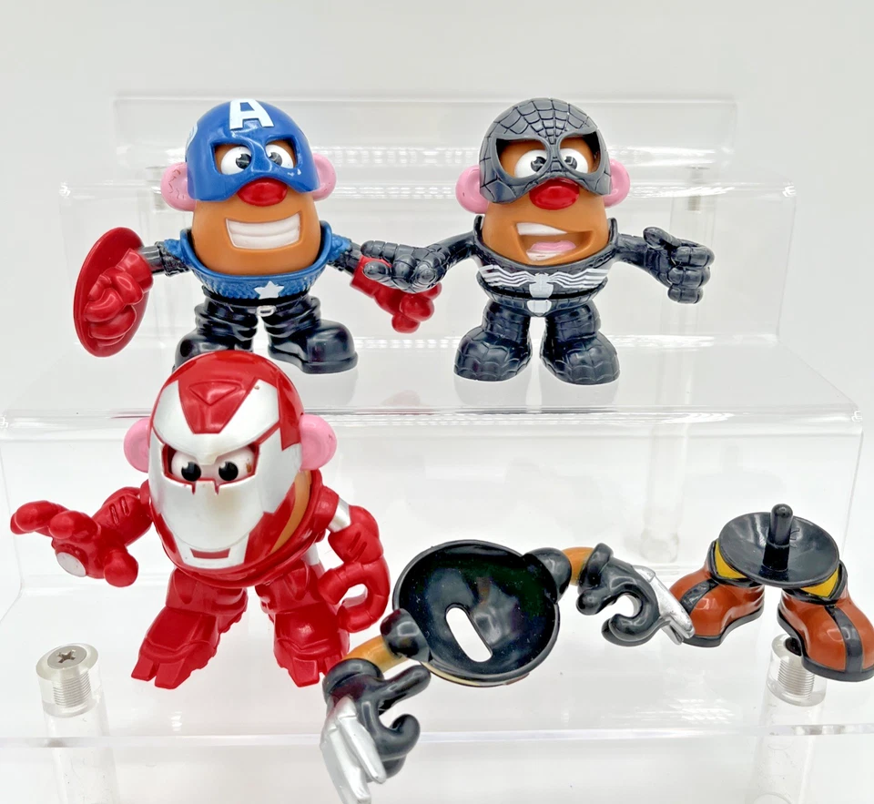 Mr. Potato Head Mini Hasbro Iron Man Captian America Marvel Super Heroes mix lot Foto 1 de 4