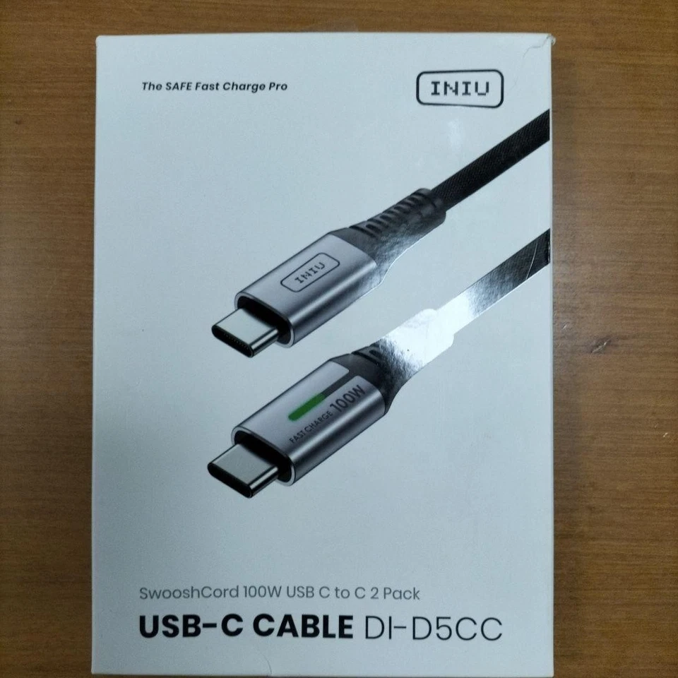 USB C Cable 6.6ft 2-Pack 100W USB C to C Fast Charging Cord Braided Type C *CG-1 - Image 1 of 1