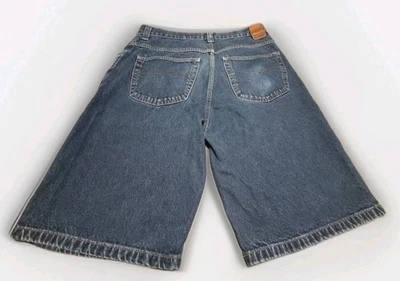 Vintage Anchor Blue Beyond Baggy Shorts Jorts Mens 34 Blue Denim Y2K Grunge - Image 1 of 4