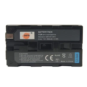 DSTE® NP-F550 Wiederaufladbarer Li-Ion Akku Sony NP-F550 NP-F330 NP-F530 NP-F570 - Bild 1 von 7