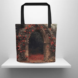 Gothic Victorian Rose Arch Tote Bag Enchanted Garden Romantic Dark Fantasy Art - Bild 1 von 8