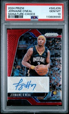 2024 PANINI PRIZM SIGNATURES CHOICE #SIGJON JERMAINE O'NEAL PSA 10 - Image 1 of 2