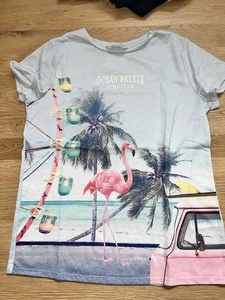 T-Shirt H&M Mädchen Größe 158 164 Flamingo - Bild 1 von 2