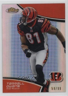 2011 Topps Finest Blue Refractor 58/99 Terrell Owens #71 HOF - Image 1 of 3