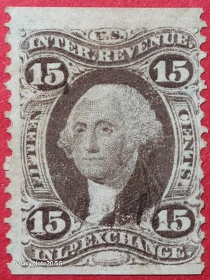 1864 R40b – 15c Washington Inland Exchange – Very Light Pen Cancel – FVF - Image 1 of 3