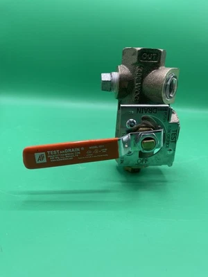 AGF TESTanDRAIN Model 1011-A Test & Drain Valve 1-1/4" NPT, 5.6K 1/2" Orifice - Image 1 of 4