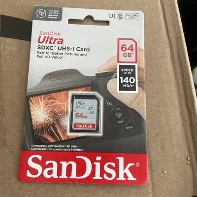 Tarjeta de memoria SanDisk Ultra 64 GB UHS Speed Clase 1 - SDXC (SDSDUNB064GGN6IN) Foto 1 de 3