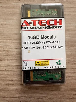 A-Tech 16GB DDR4 2133 MHz PC4-17000 260-Pin Non-ECC SODIMM  Unbuffered Memory - Image 1 of 3