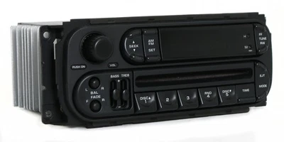 02-07 Chrysler Jeep Dodge AM FM Radio Single Disc CD Receiver RBK Slider Version - Image 1 of 4