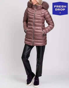 RRP€535 COLMAR ORIGINALS Down Quilted Jacket IT40 US4 UK8 S Zipped Cuffs Hooded - Picture 1 of 12