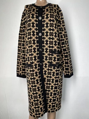 Vestido suéter Salvatore Farragamo para mujer negro/marrón talla L cárdigan *USADO* Foto 1 de 4