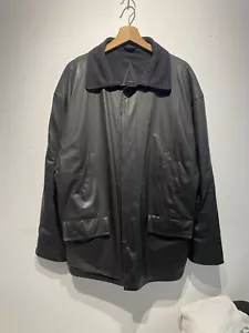 Aquascutum Leather Overcoat, Cashmere & Wool Interior, Size L, Great Quality - Picture 1 of 8