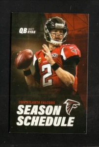 Atlanta Falcons Matt Ryan 2016 Pocket Schedule Georgia Lottery - Picture 1 of 2