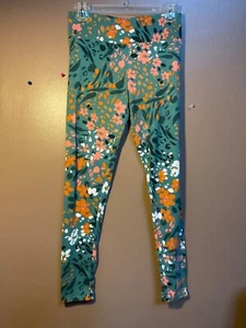 Cuddl Duds Flexwear Leggings-Green Floral-S-A302335 - Picture 1 of 5