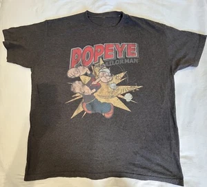 Camiseta gris gráfica Popeye vintage para hombre - Imagen 1 de 3