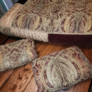 Croscill Velour PATCHWORK RENAISSANCE King Comforter & 2 Pillow Cases - Bild 1 von 24