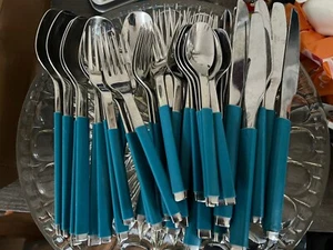 Villeroy & Boch Stainless 18/10 Flatware S+ Petrol Blue 40 Pcs - Picture 1 of 10