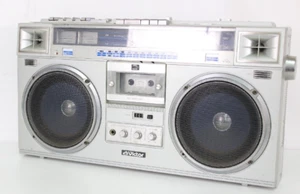 Victor RC-M70 AM FM Stereo Radio Cassette Recorder silver Retro F/S USED - Picture 1 of 7