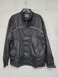 Haggar Black Breathable Waterproof Zip Up Lightweight Coat. Mens Size XL. PW - Picture 1 of 7