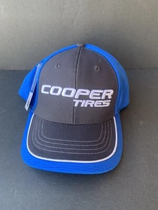 Cooper Tires Mens Hat Blue Gray Strap Back Adjustable NEW (SEC I) - Picture 1 of 4