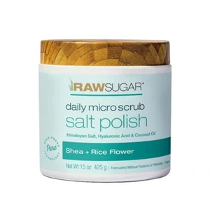 Raw Sugar Daily Micro Salt Scrub Polish - Shea + Rice Flower - 15 oz - Picture 1 of 4