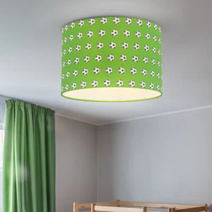 Kinderzimmerlampe Deckenleuchte Deckenlampe Fußballmuster grün 1x E27 H 25,5 cm - Bild 1 von 9