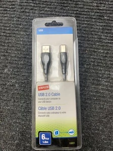 NEW USB 2.0 CABLE 6 FOOT STAPLES BRAND - Picture 1 of 4
