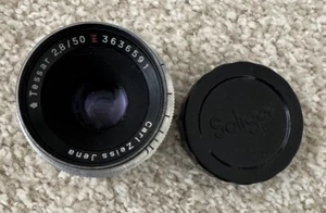 Carl Zeiss Jena TESSAR 50/2.8 Lens M42 SCREW MOUNT Red Triple T - Picture 1 of 15