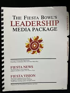 Programa de guía de patrocinio Fiesta Bowl 1986, tazón coleccionable excelente estado - Imagen 1 de 10