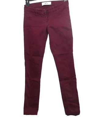 Женские узкие эластичные брюки Hollister Junior Burgandy размер 5R (фактические 28x29) - Изображение 1 из 4