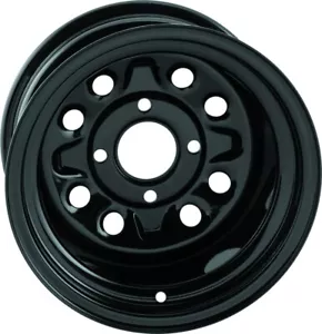 Quadboss Steely Wheel Gloss Black 12x7 4x110 2+5 ATV UTV SXS 608488 QBS608488 - Picture 1 of 1