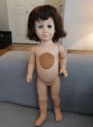 Vtg 1961 CANADIAN Chatty Cathy Doll Brown Hair Blue Decal Eyes Round Speaker #2