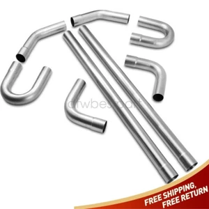 8PCS 2.5"OD DIY CUSTOM MILD STEEL MANDREL EXHAUST TUBING BEND STRAIGHT PIPE KITS - Picture 1 of 7