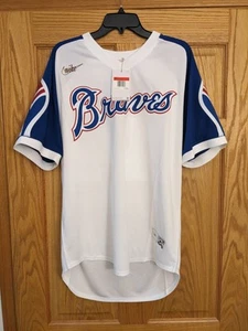 Nike Herren Atlanta Braves Hank Aaron #44 Cooperstown Collection Cool Base Trikot - Bild 1 von 8