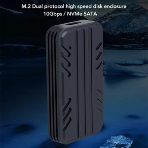 M.2 NVME SSD Hard Drive Enclosure Professional 10Gbps Type C USB3.1 Gen2 Har NEW - Afbeelding 1 van 12
