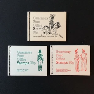 BroadviewStamps Guernsey #41a, 44a, 45a (creased cover on 30p) booklets. MNH VF. - Picture 1 of 5