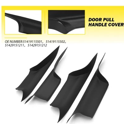 Cubierta de soporte interior de manija de tracción interior de puerta 4 piezas para BMW 740i 750i 2008-2015 Foto 1 de 4