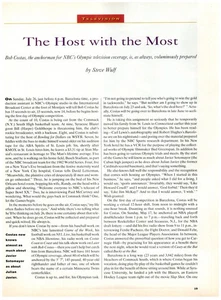 Bob Costas NBC Olympic Television Broadcaster Article magazine CLIPPING photo - Picture 1 of 1