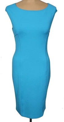 Nuevo con etiquetas Vestido St. John Tejido Aqua Luxe Escultura Tejido Cruzado Espalda Talla 2 $1195 Foto 1 de 4