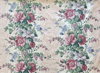 VTG Waverly ROSEMONT Southern Charm Chintz Pink Floral Fabric SCHUMACHER 2+ yds - Image 1 of 4