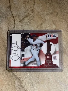 2007 UD USA Baseball Justin Jackson Game Worn Jersey/Auto #116/295 - Picture 1 of 3