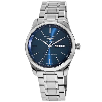 Novo Relógio Masculino Longines Master Collection Automático 40mm Azul L2.910.4.92.6 - Imagem 1 de 3