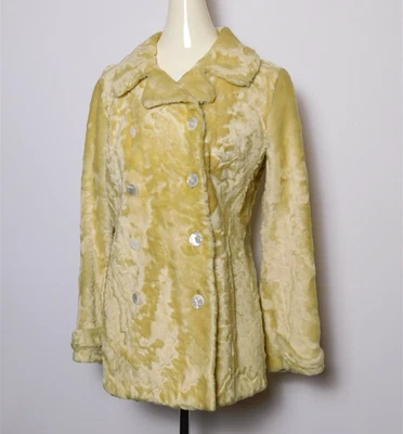 *Chaqueta/abrigo pesado de doble botonadura de piel de cordero persa J.P Allen de colección para mujer Foto 1 de 4