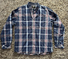 Timberland Earthkeepers Shirt Men's XL Blue Plaid  Slim Fit 100% Cotton