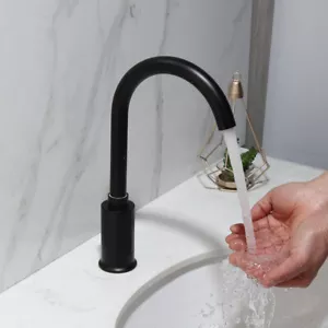 Bathroom Automatic Hand Free Touchless Sensor Faucet Sink Tap Deck Mounted - Picture 1 of 11